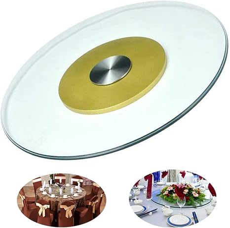 Amazon 丸型棚 アルミ製 回転台 装飾台 ターンテーブル 強い支持力 騒音なし 360 回転できます トランスペアレント O80cm 回転テーブル ベアリング 円形 強化ガラス ターンテーブル 回転台 ケーキクーラー オンライン通販