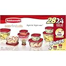 Rubbermaid Easy Find Lids Food Storage Container, 28-Piece Bonus Set, Red