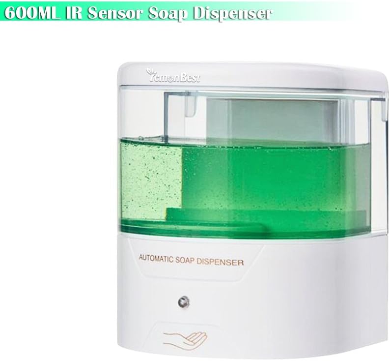 LemonBest Wall-Mount Soap Pump No Touch Automatic Sensor Soap Dispenser Infrared Sanitizer Pump 600ml: Home & Kitchen