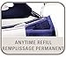 Rowenta DG8430 Pro Precision 1800-Watt Steam Iron Station Stainless Steel Soleplate, 400-Hole, Purple