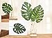 30 Pcs Artificial Palm Leaves with Stems Tropical Plant Faux Monstera Leaves Safari Leaves Hawaiian Luau Party Suppliers Decorations,Tiki Aloha Jungle Beach Birthday Table Leave Decorations