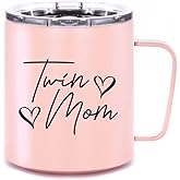 Violet & Gale Twin Mom Gifts - 12oz Beautiful Coffee Mug for Mom of Twins, Mother of Twins Gift, Twins Baby Gifts For Boy and Girl