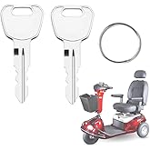 Replacement Keys Compatible for Shoprider Mobility Scooters Cutie L, Dasher 3/4/9, Scootie, Sprinter, Sunrunner 3/4, Start Electric Scooter, 2Pcs
