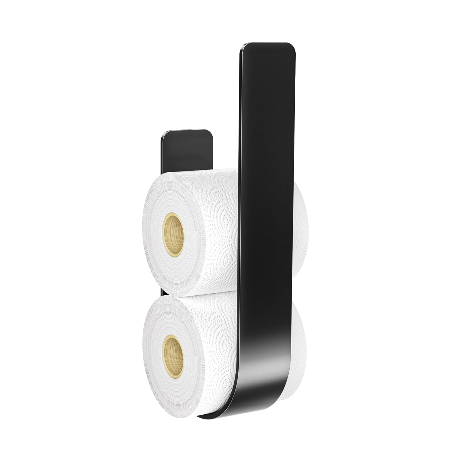 Toilettenpapier Aufbewahrung Wand, Klopapier Aufbewahrung, Toilettenpapierhalter Ohne Bohren, Ersatzrollenhalter Toilettenpapier für 3 Rollen, Selbstklebend Klopapierhalter, Schwarz 8