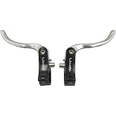 UPANBIKE Bike Brake Lever Set 22.2mm 23.8mmAdditional Brake Lever Aluminum Alloy for Road Bicycle(22.2mm Black+Silver)