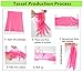 MerryNine Tissue Tassels Garlands, 30PCS Tassels, 14 Inch Long Tassels, for Wedding, Baby Shower, Event & Party Supplies Decoration (Rose/Pink/White/Gold)