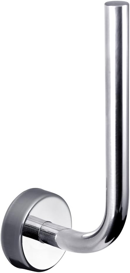 Kapitan Toilet Roll Holder Self Adhesive OR Screws Mounting, Stainless Steel, Made in EU, 20 Years Warranty (Vertical)