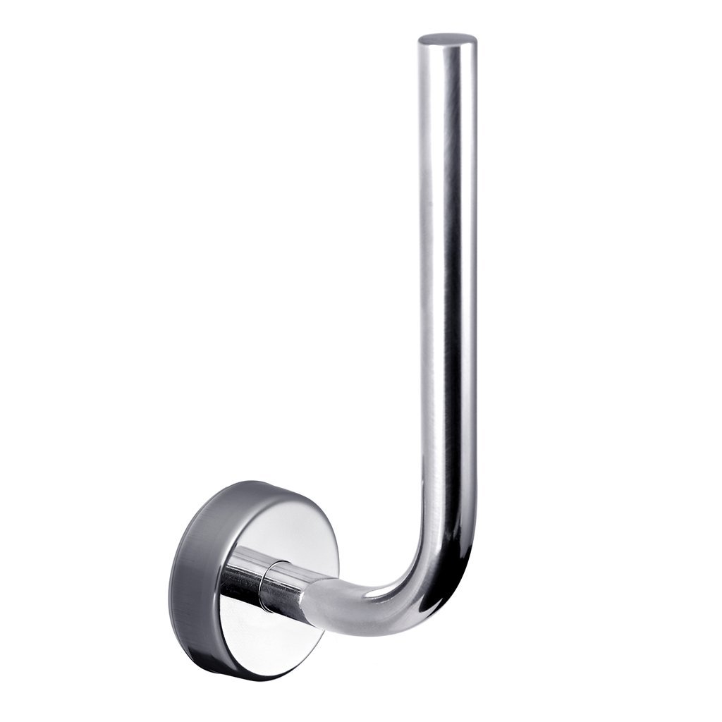 Kapitan Toilet Roll Holder Self Adhesive OR Screws Mounting, Stainless Steel, Made in EU, 20 Years Warranty (Vertical)