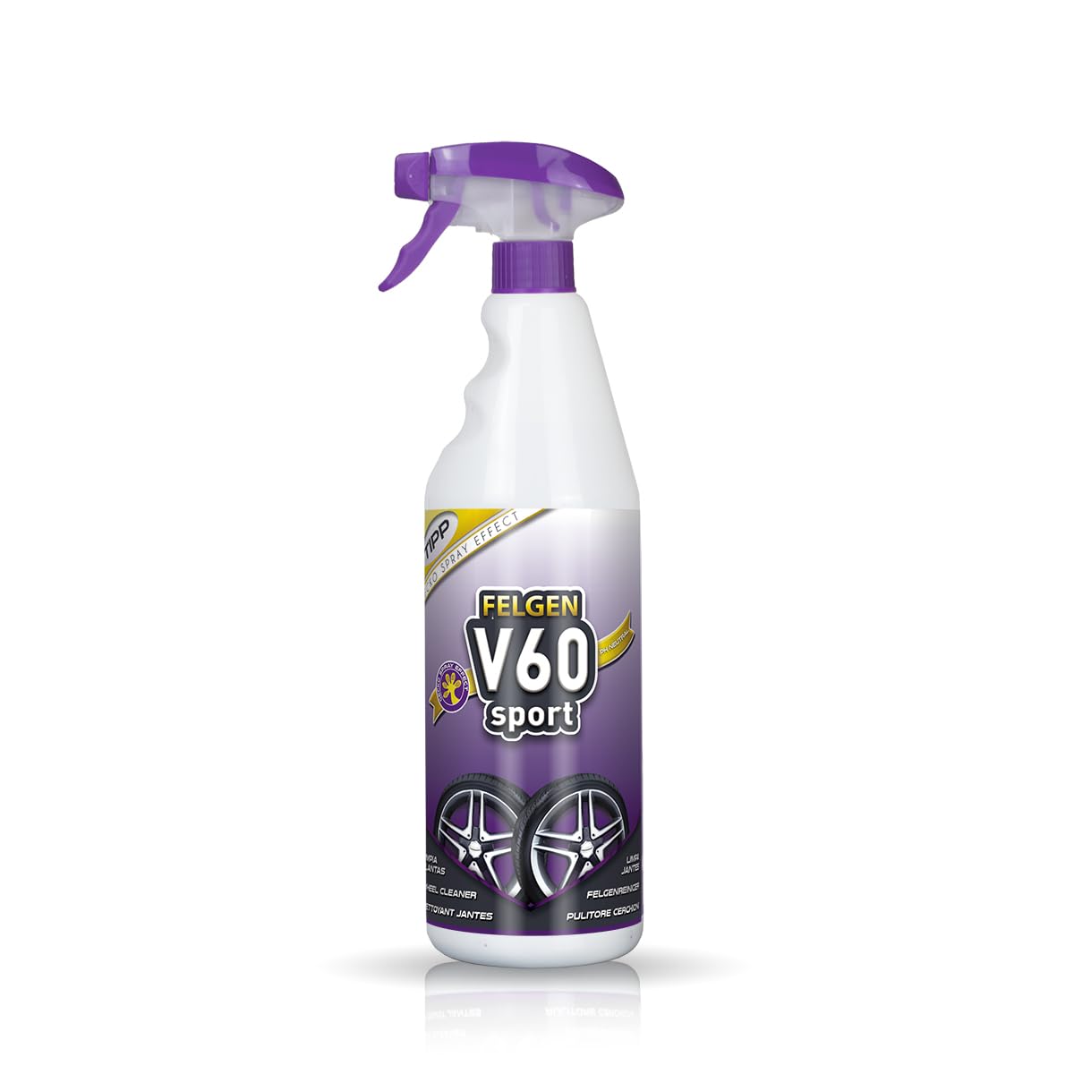 Sisbrill V60 Sport Felgenreiniger - neutral und sicher - Gecko Spray Version - 1 Liter.