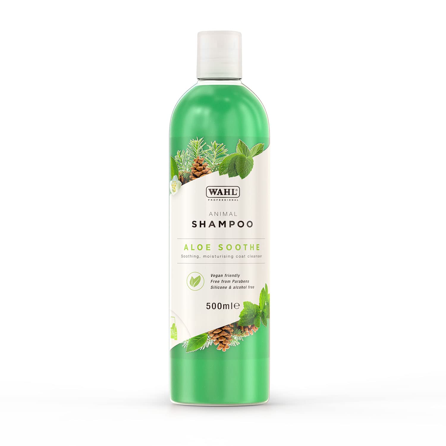 Wahl Aloe Soothe Animal Shampoo, 500ml – Gentle Coat Cleanser with Aloe Vera, 15:1 Concentrate, Vegan, Paraben-Free, Part No. ZX729 — image 1
