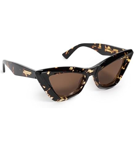 Amazon.com: Bottega Veneta BV1101S 002 53MM Havana/Brown Cat Eye