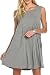 Bamboo Fiber Knit Sleeveless T-shirt Dress (small, grey)
