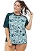 Sociala Women's Plus Size Rash Guard Short Sleeve Swim Shirt Rashguard Swimwear