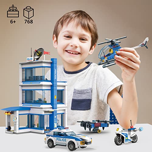 City Police Station Building Block Set, City Command Center Police