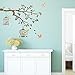 DECOWALL DW-1510BR Birds on Tree Branch with Bird Cages Kids Wall Stickers Wall Decals Peel and Stick Removable Wall Stickers for Kids Nursery Bedroom Living Room (Brown) d?cor