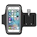 DAZL iPhone 8 7 Sport Armband with Reflective Strip Water Resistant Sports Armband 5.5-Inch Touch Screen Smartphones case for Apple iPhone 5/6/7/6 Plus Samsung Galaxy S5/S6/S7/S8 Keychain, Black