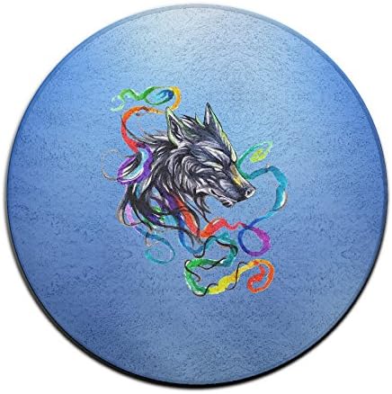 SeniorMignon Wolf Colored Line Leisure Graphic Anti-slip Welcome Indoor Door Mats