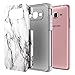 J2 Prime Case, Galaxy Grand Prime Case, Rosebono Hybrid Dual Layer Shockproof Hard Cover Graphic Fashion Colorful Silicone Case for Samsung Galaxy Grand Prime - White Marble