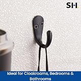 Select Hardware 2x Matte Black Single Robe Coat Hooks Wall Door Mount Bathroom view 5