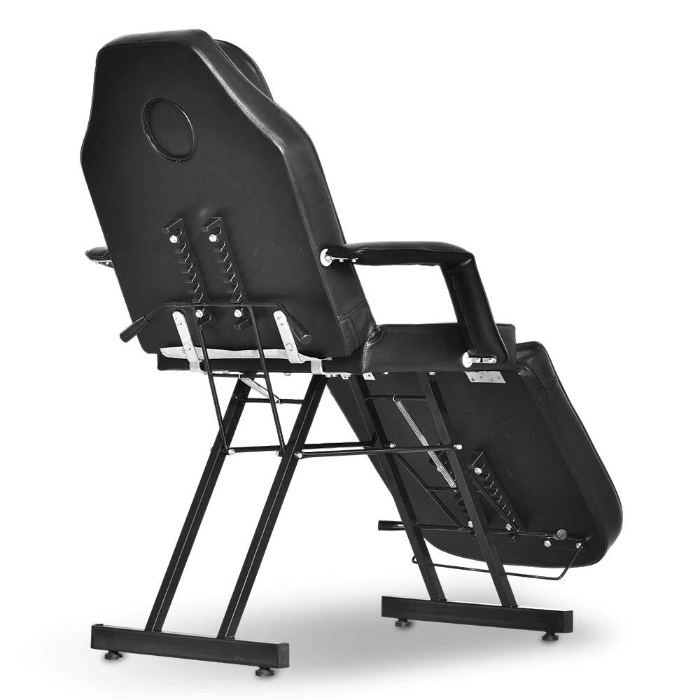 OKAKOPA Spa Tattoo Beds, Facial Massage Table Tattoo Chair Adjustable Salon Beauty Personal Care Equipment Tatsoul Chair with Towel Holder Black: Beauty