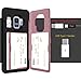 Galaxy S9, SKINU [Galaxy S9 Wallet Case] Galaxy S9 Charger Dual Layer Hidden Credit [S9 Card Case] Holder ID Slot Card Case with Inner USB Type C Adapter and Mirror for Galaxy S9 (2018) - Rose Gold