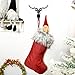 ITOMTE Swedish Elegant Christmas Stockings with Greeting Card-Home Decorations Gift/Treat Bags, Red
