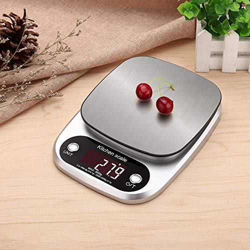 Accurate Digital Kitchen Scale,Miya 5kg/0.1g Digital Multifunction Kitchen and Food Scale Electronic Weighing Scale Baking & Cooking Scale High Precision Scale with Back-Lit LCD Display (5kg/0.1g) - Thumbnail 5