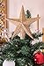 Clever Creations Christmas 8 Inch Tree Topper Glittered Star Decoration, Glitter Treetop Holiday Home Décor, Gold