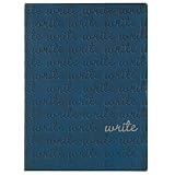 Eccolo World Traveler Essential Collection, 5 x 7-Inch Lined Journal, Blue Write