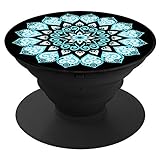 Smart Phone Expanding Stand and Grip, NOKEA Expanding Stand Holder Universal Finger Holder With Anti-fall Phone Air Sac Smartphone Desk stand Grip (Peace Mandala Sky)