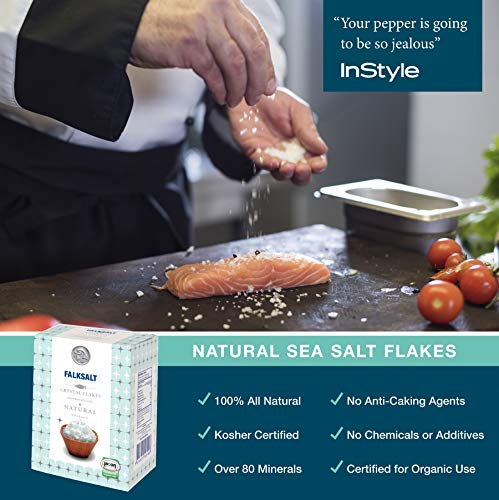 FALKSALT | Cyprus Organic Sea Salt Flakes, 8.8oz Box | Gourmet Flakey Sea Salt - Image 4