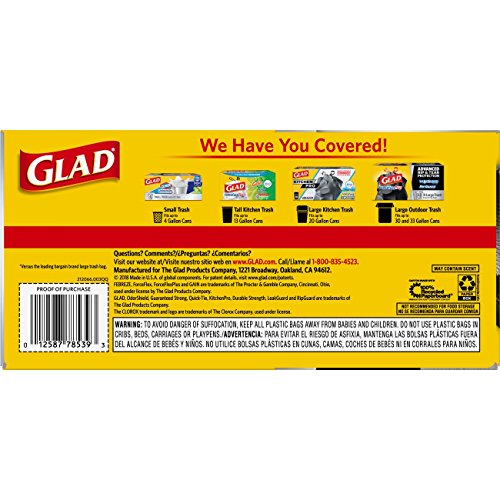 6 Glad+ForceFlexPlus+Drawstring+Large+Trash