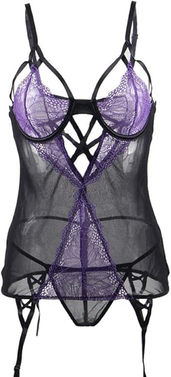 DKNMOL Conjuntos De Lencería para Mujer Lencería Sexy con Liguero Ropa