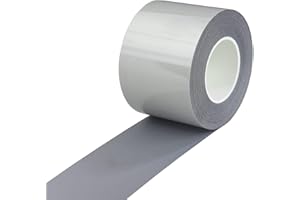 NOZUONO High Visibility Iron On Reflective HTV Heat Transfer Vinyl Tape for Clothing Gray (2 Inch x 10 Yard)