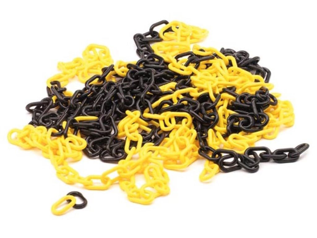 Perel 1185-10 Plastic Chain Diameter 6 mm Length 10 m Yellow/Black