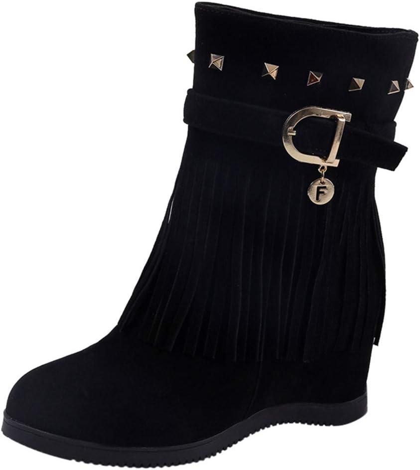 DAYSEVENTH Platform Wedge Heel Tassel Heighten Women Shoes Increased Platform Fashion Casual Boots