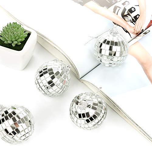 Bright Reflective Mirror Disco Balls | 24 Pack 2" Christmas Balls Ornaments Xmas Tree Hanging Balls Pendants for Holiday Wedding Party Dance and Music Festivals Decoration