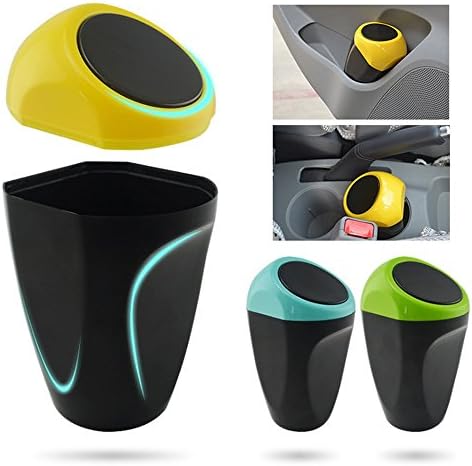 New Fashion Mini Multi-functional Creative Car Trash Can Plastic Dustbin Professional For Car 3 Pack By Glede (3 Blue)