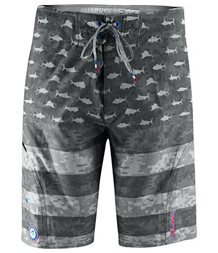 Pelagic Mens Sharkskin Americamo Boardshort For Fishing American - Main Image