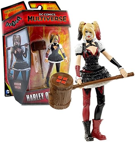 Mattel Year 2014 DC Comics Multiverse "Batman Arkham Knight" Series 4 Inch Tall Action Figure - Villain Harleen F. Quinzel aka HARLEY QUINN with Giant Mallet
