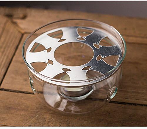 Cosy-YcY Glass Teapot Warmer, Borosilicate Heat Resistant Glass Tea Light Warmer, Design for Glass Teapot, Diameter About 13CM (Teapot Warmer)