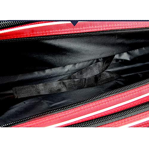 Angelrute Tasche mit großem Fassungsvermögen, wasserdichte Außentasche mit Reißverschluss für Angeln 125X16X11CM Rot – Bild 4