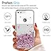 LeYi for Google Pixel XL Case with Tempered Glass Screen Protector [2 Pack] for Girls Women, Sparkle Shiny Bling Liquid Clear TPU Bumper Protective Phone Case for Google Pixel XL 2016 Rose Gold
