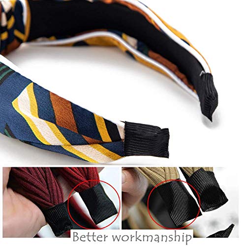image for GUNIANG Knot Wide Headbands for Women, Cloth Dot Hair Bands for Women'