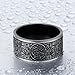 PAMTIER Stainless Steel Vintage Black Ring for Men Chinese Ancient 4 Guardian Beasts Signet Band Size 13