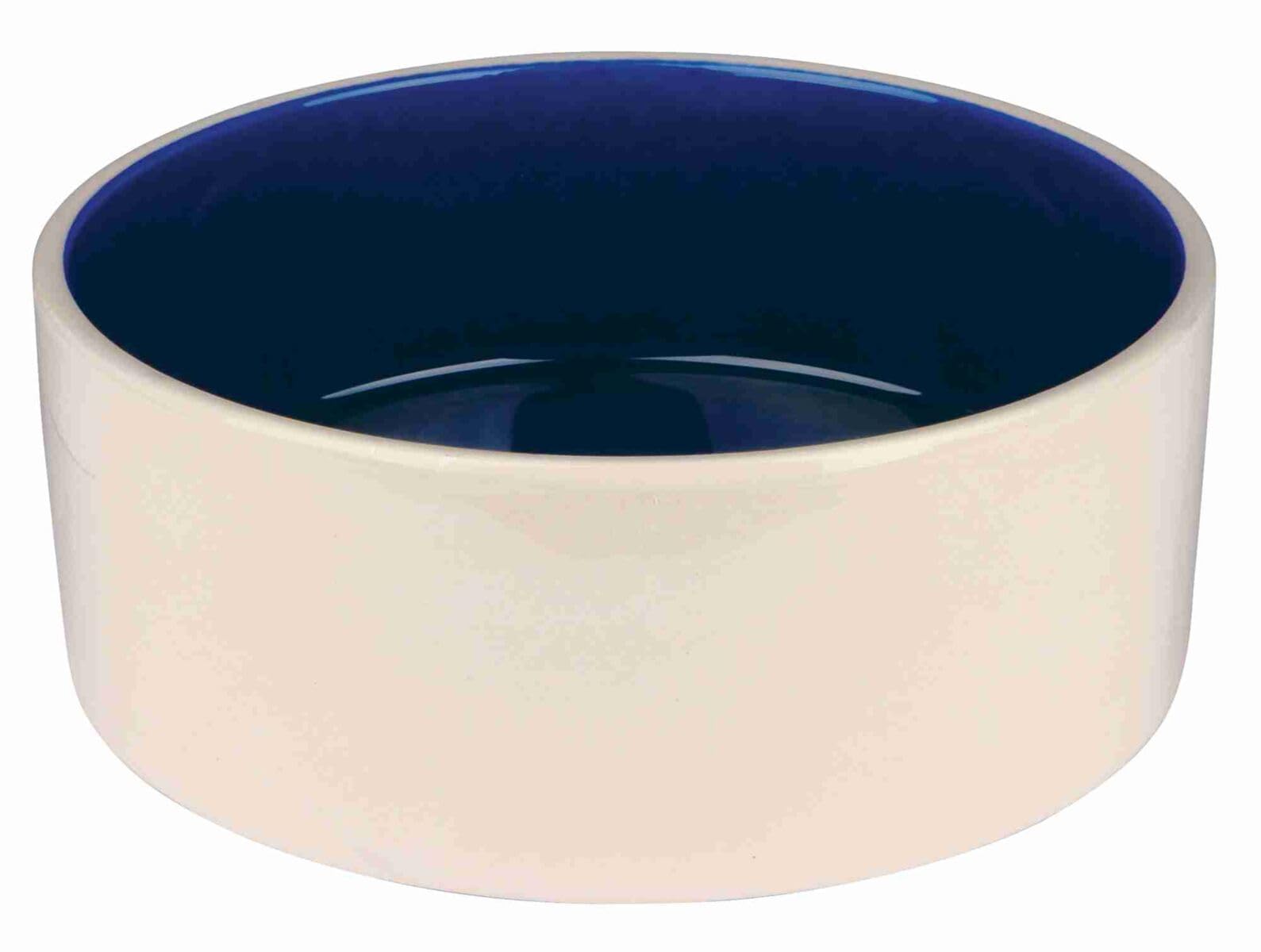 TRIXIE Ceramic Bowl, 22 cm, Cream/Blue