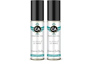 CA Perfume Impression of Le Male For Men Fragrance Body Oil Roll-On 0.3 Fl Oz-X2