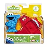 Playskool Sesame Street Cookie Monster with Airplane,Red