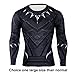 Rulercosplay Black Panther Shirt Long Sleeves Elastic Sport Shirt (L)