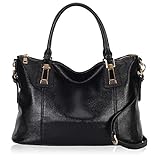 Hynes Victory Womens Large Tote Top Handle Shoulder Handbag Crossbody Bags for Ladies Black